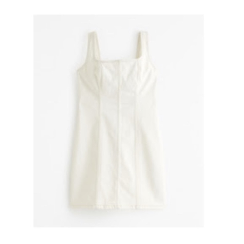 Abercrombie & Fitch Wide Strap Denim Mini Dress